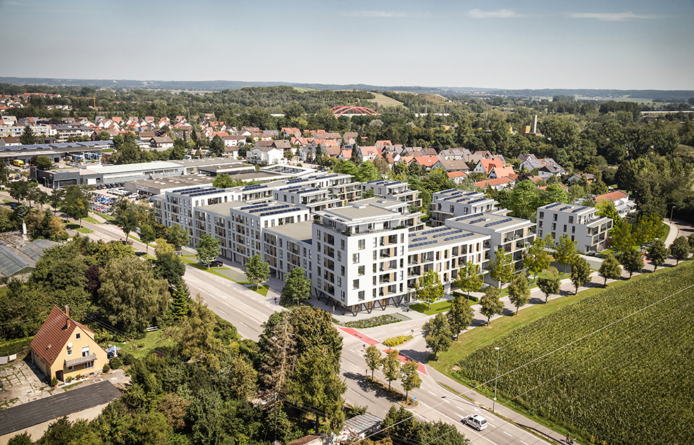 Visualisierung des Quartiers Römertor in Gersthofen. Foto: ZIMA Wohn- und Projektmanagement GmbH
