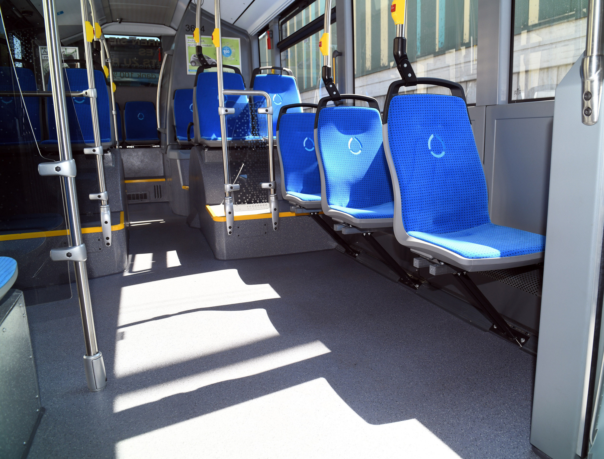 Die neue Sitzaufteilung in den swa-Bussen. Foto: swa/Thomas Hosemann