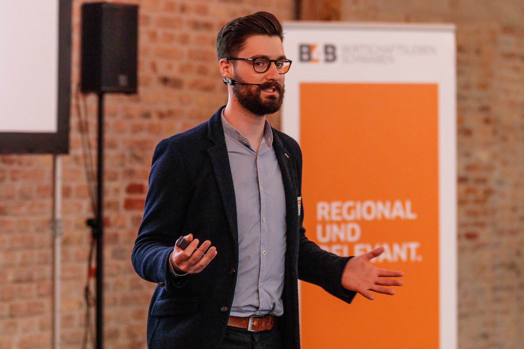 Stefan Hofbauer, Marketing-Experte bei ZUP!, auf dem 12. vmm Mittelstandsfrühstück. Foto: Bernd Jaufmann