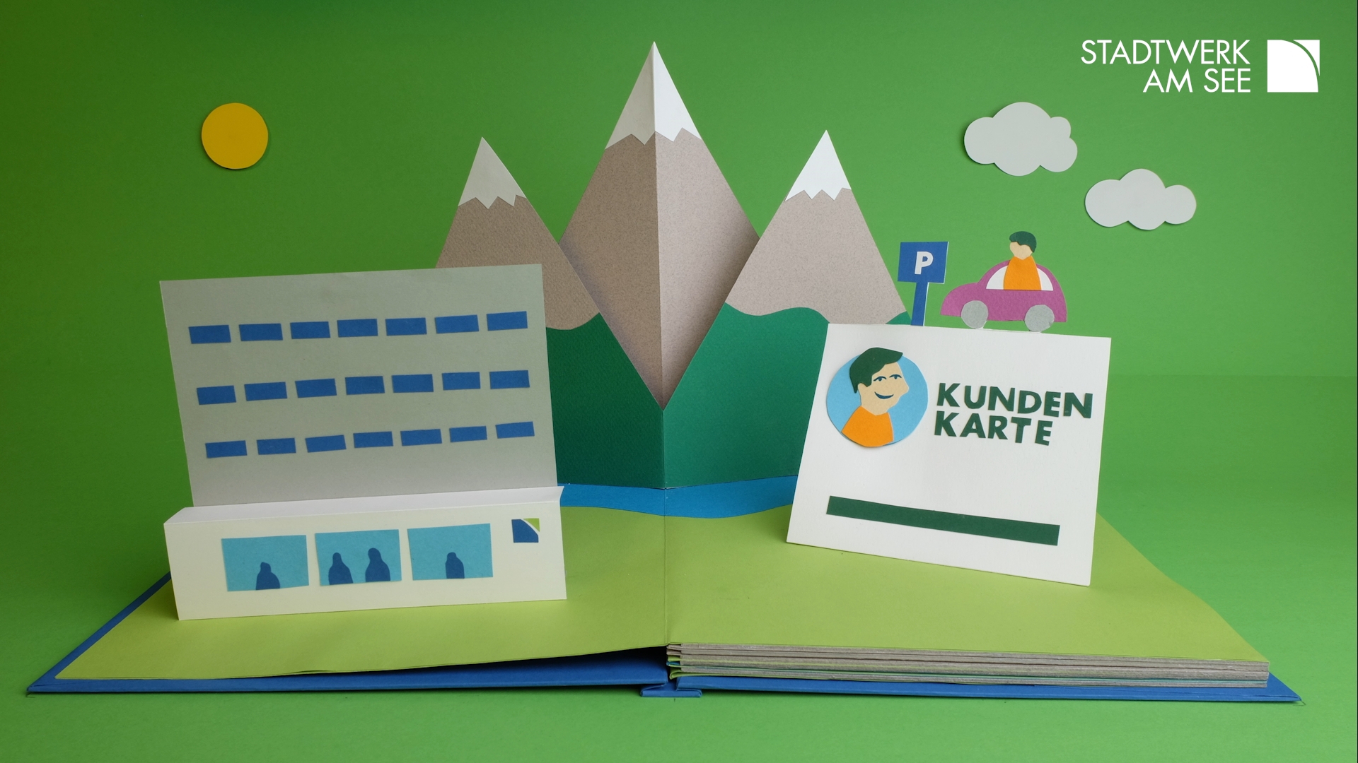 Ein Animationsfilm im Stile eines Bilderbuchs: Der Jahresbericht des Stadtwerks am See. Foto: Stadtwerk am See