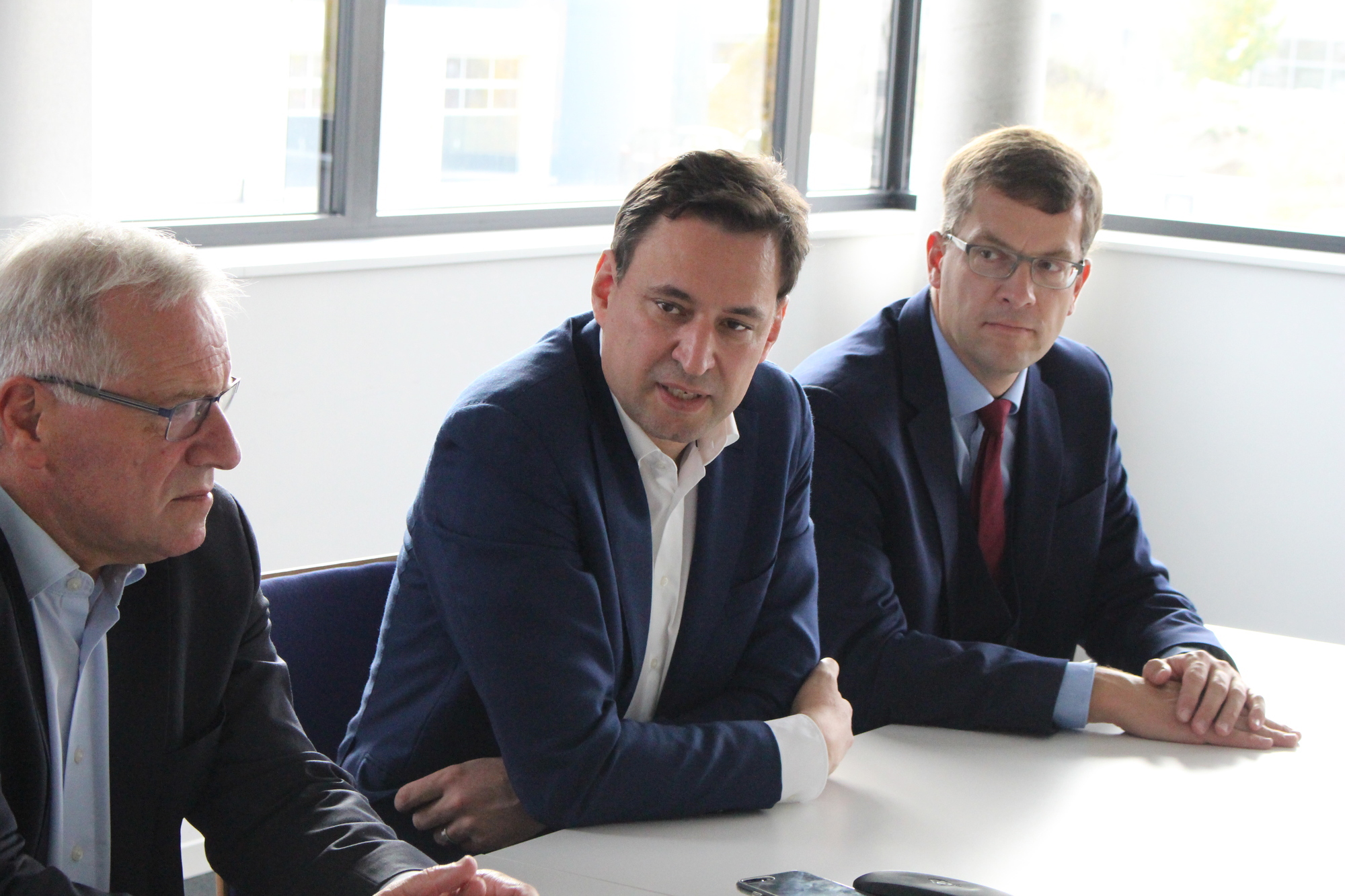 Johannes Hintersberger, Georg Eisenreich und Bernd Zitzelsberger bei Netz16. Foto: Iris Zeilnhofer/B4B WIRTSCHAFTSLEBEN SCHWABEN