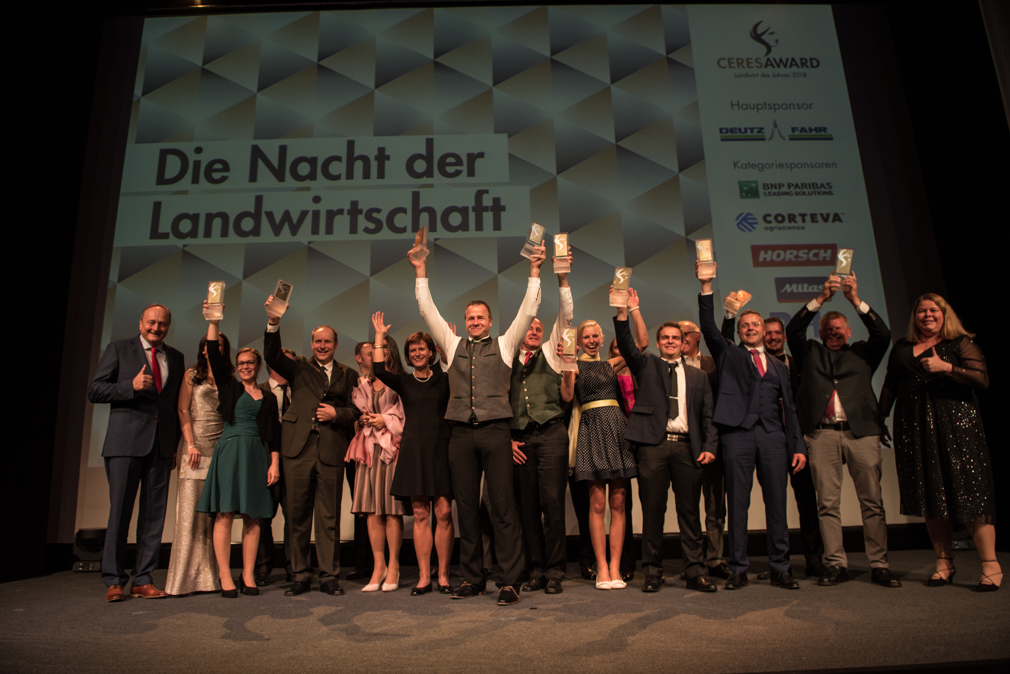 Gruppenbild aller Sieger des CeresAwards 2018. Foto: Timo Jaworr für agrarheute