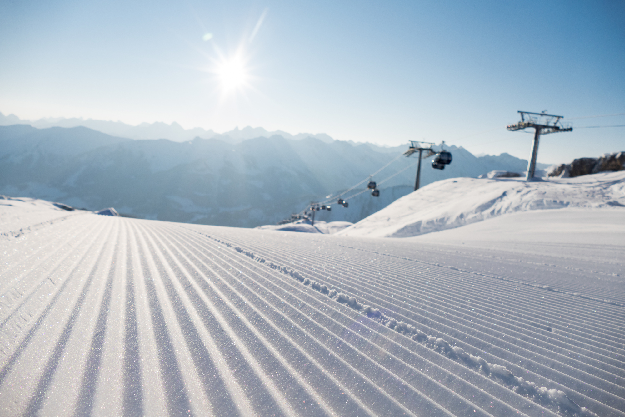 Frisch präparierte Piste. Foto: Oberstdorf / Kleinwalsertal Bergbahnen