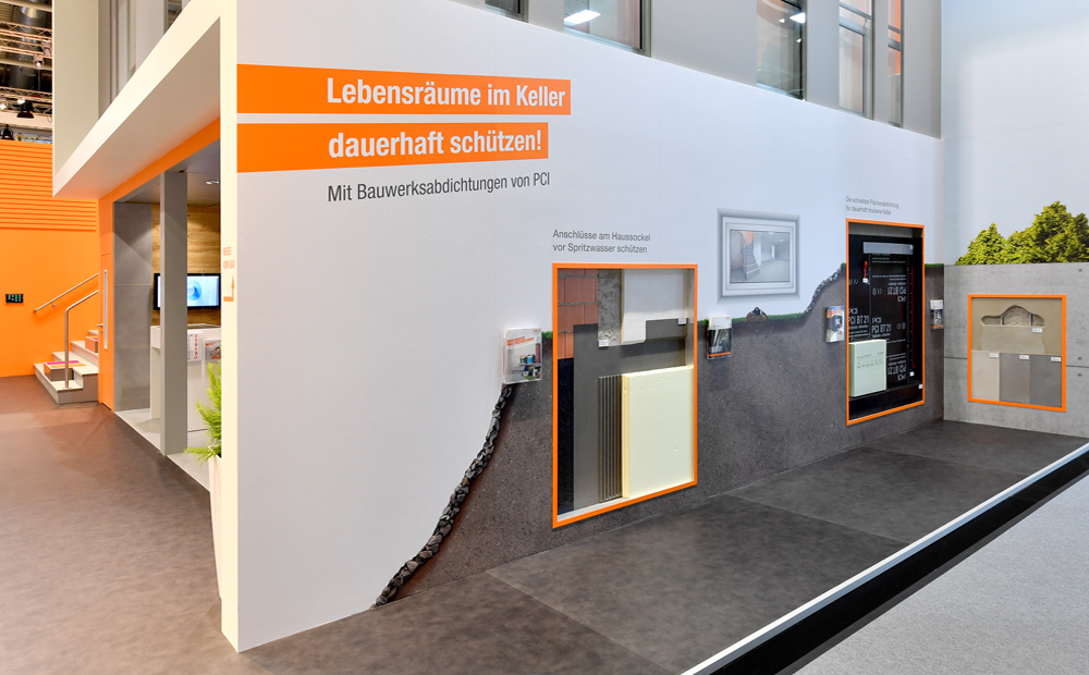 Thema Bauwerksabdichtung – kommentierte Exponate zeigen Lösungen