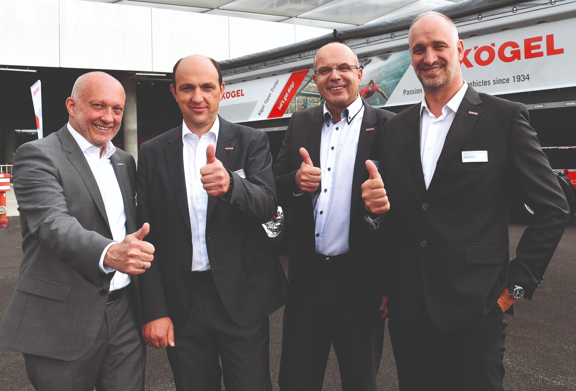 Die aktuellen Kögel Geschäftsführer: Josef Warmeling,Thomas Eschey, Thomas Heckel und Massimo Dodoni. Foto: Kögel
