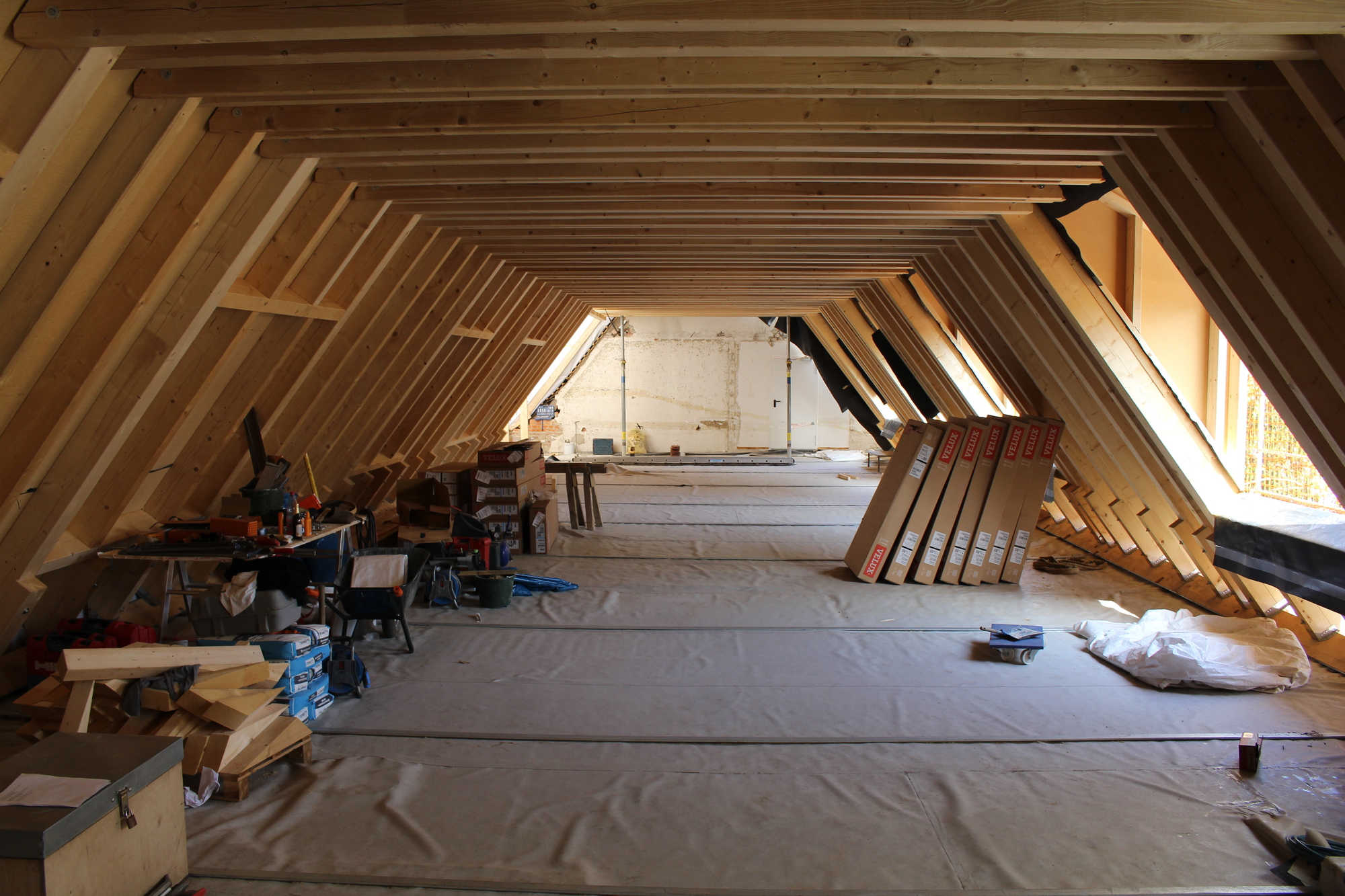Der ausgebaute Dachstuhl. Foto: Iris Zeilnhofer/B4B WIRTSCHAFTSLEBEN SCHWABEN