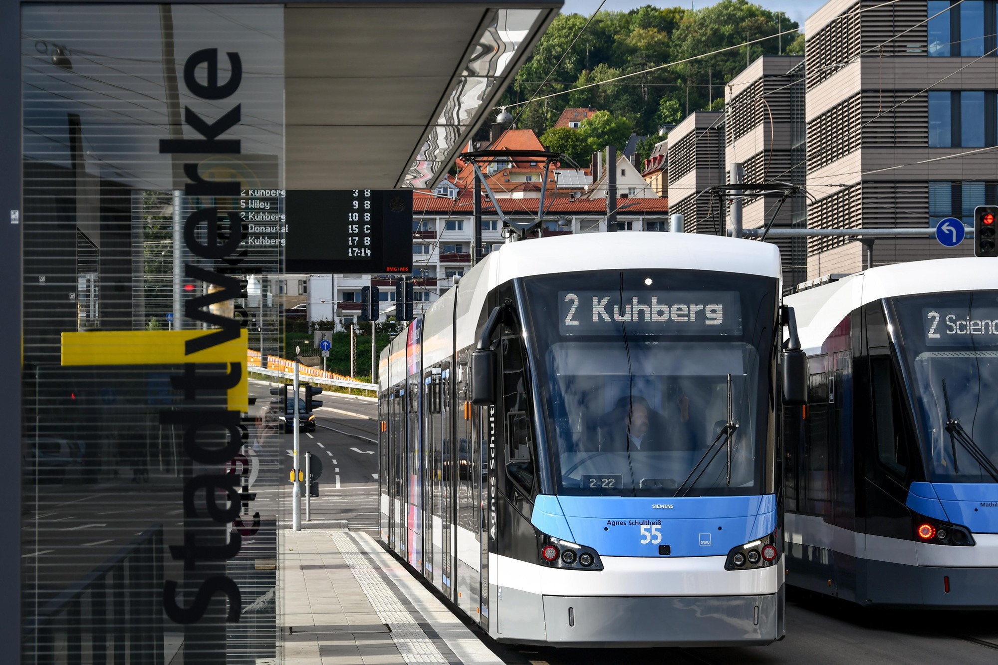 Tramlinie 2 der Stadtwerke Ulm. Foto: SWU