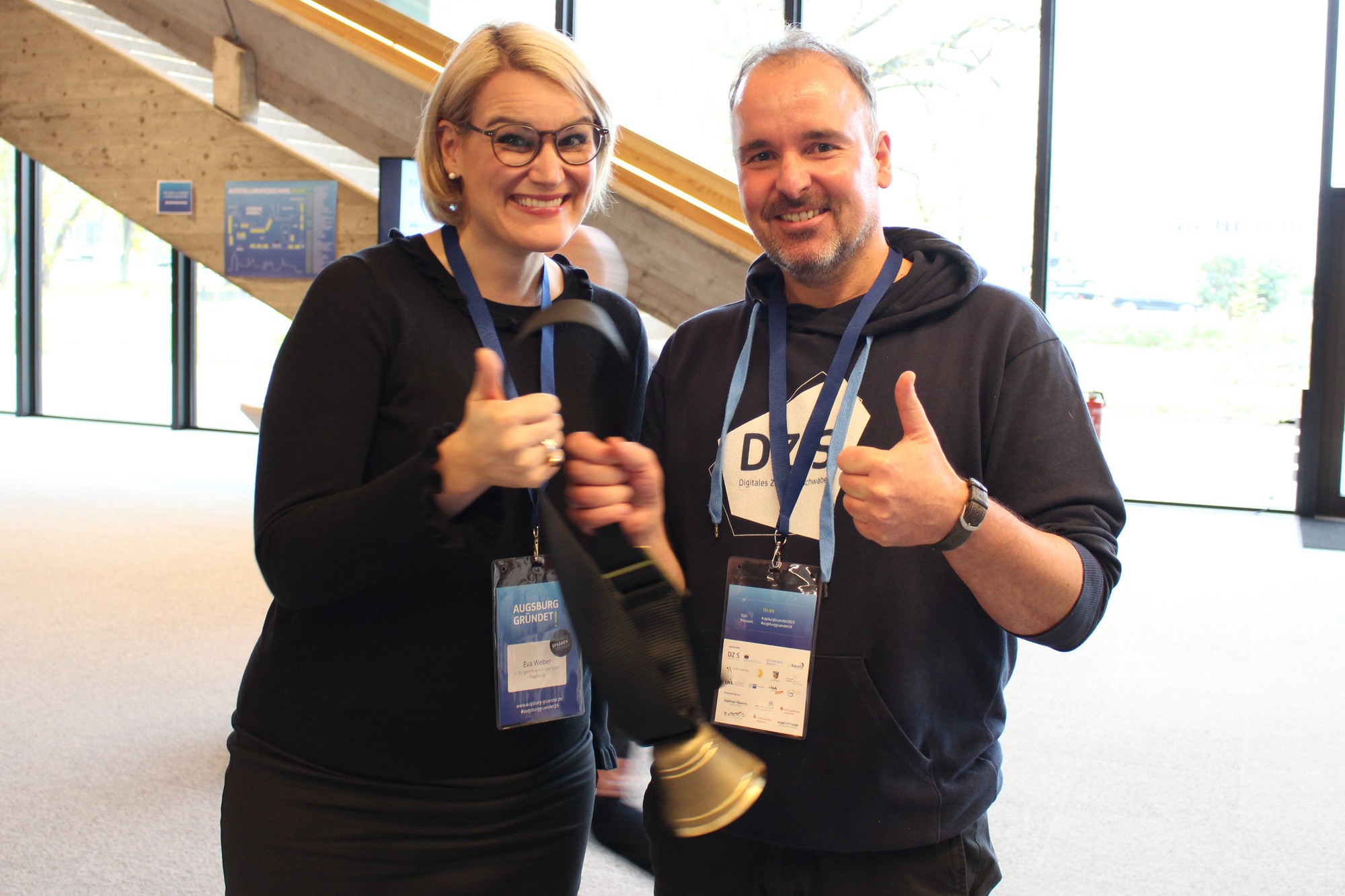 Eva Weber und Stefan Schimpfle leuten Augsburg gründet! 2019 ein. Foto: Iris Zeilnhofer/B4B WIRTSCHAFTSLEBEN SCHWABEN