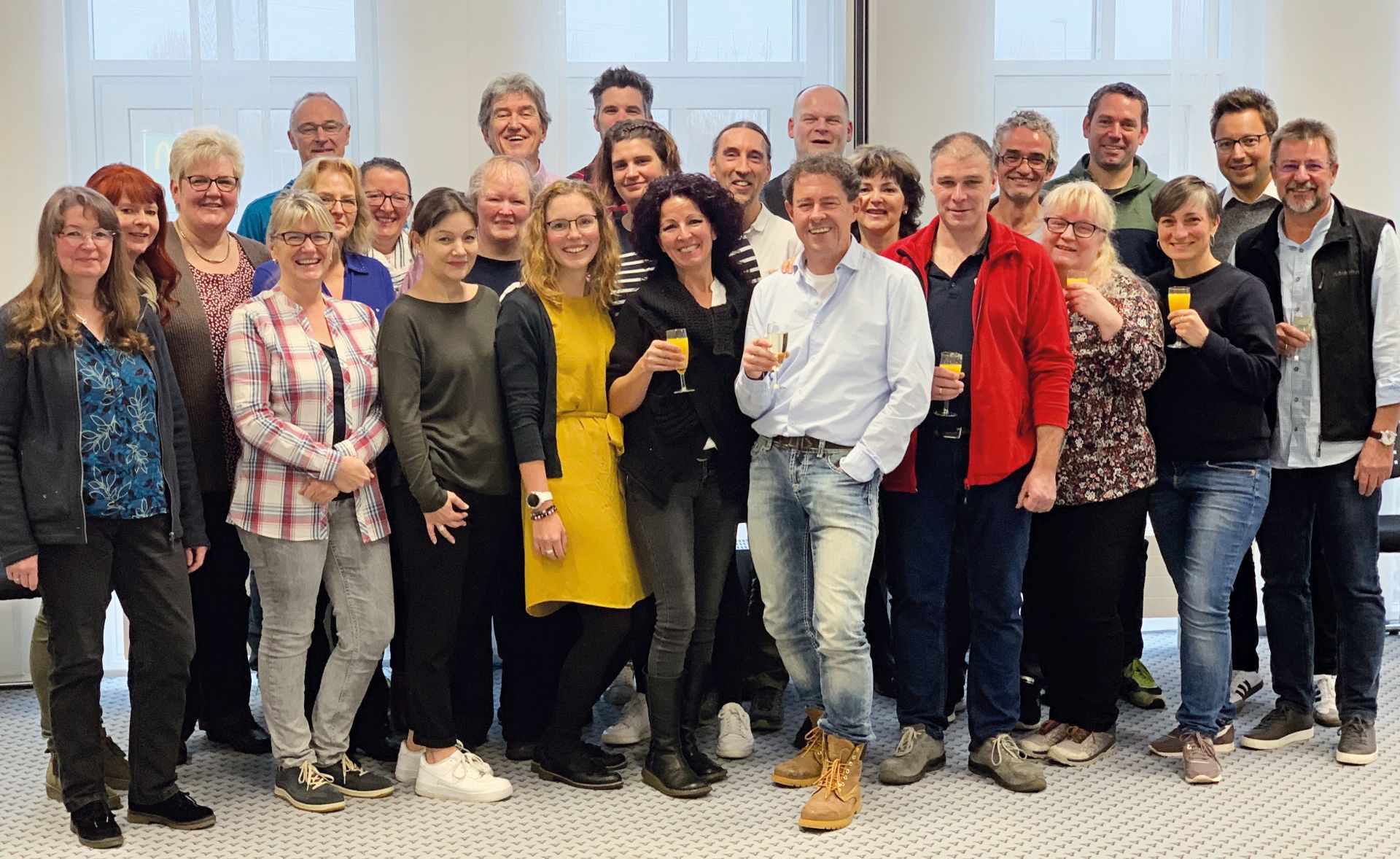 Die Jubilare der Firma Schöffel in Schwabmünchen. Foto: Schöffel