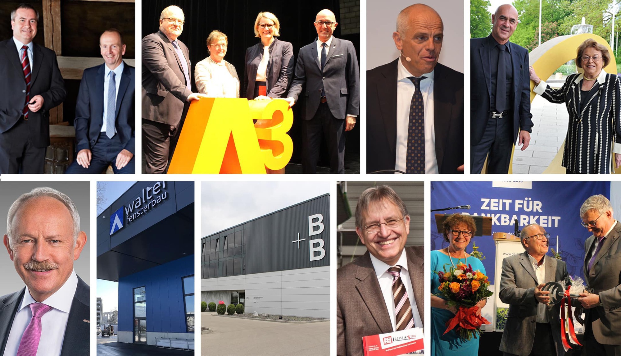 Foto-Collage der wichtigsten Jubiläen 2019 in Bayerisch-Schwaben. Foto : B4B WIRTSCHAFTSLEBEN SCHWABEN