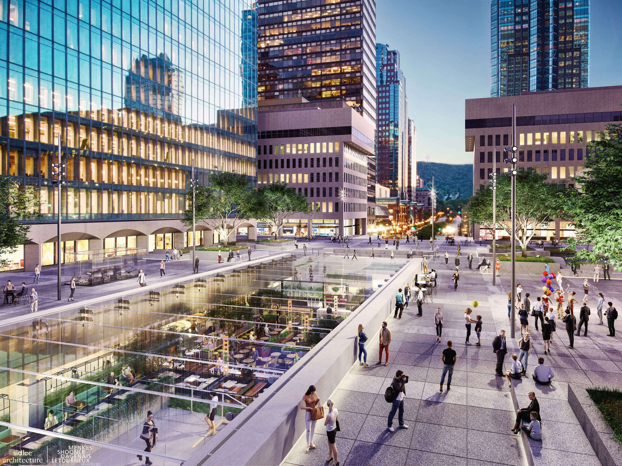 So soll der Place Ville Marie in Montreal aussehen, wenn alle Bauarbeiten abgeschlossen sind. Foto: Sid Lee &amp; MSDL