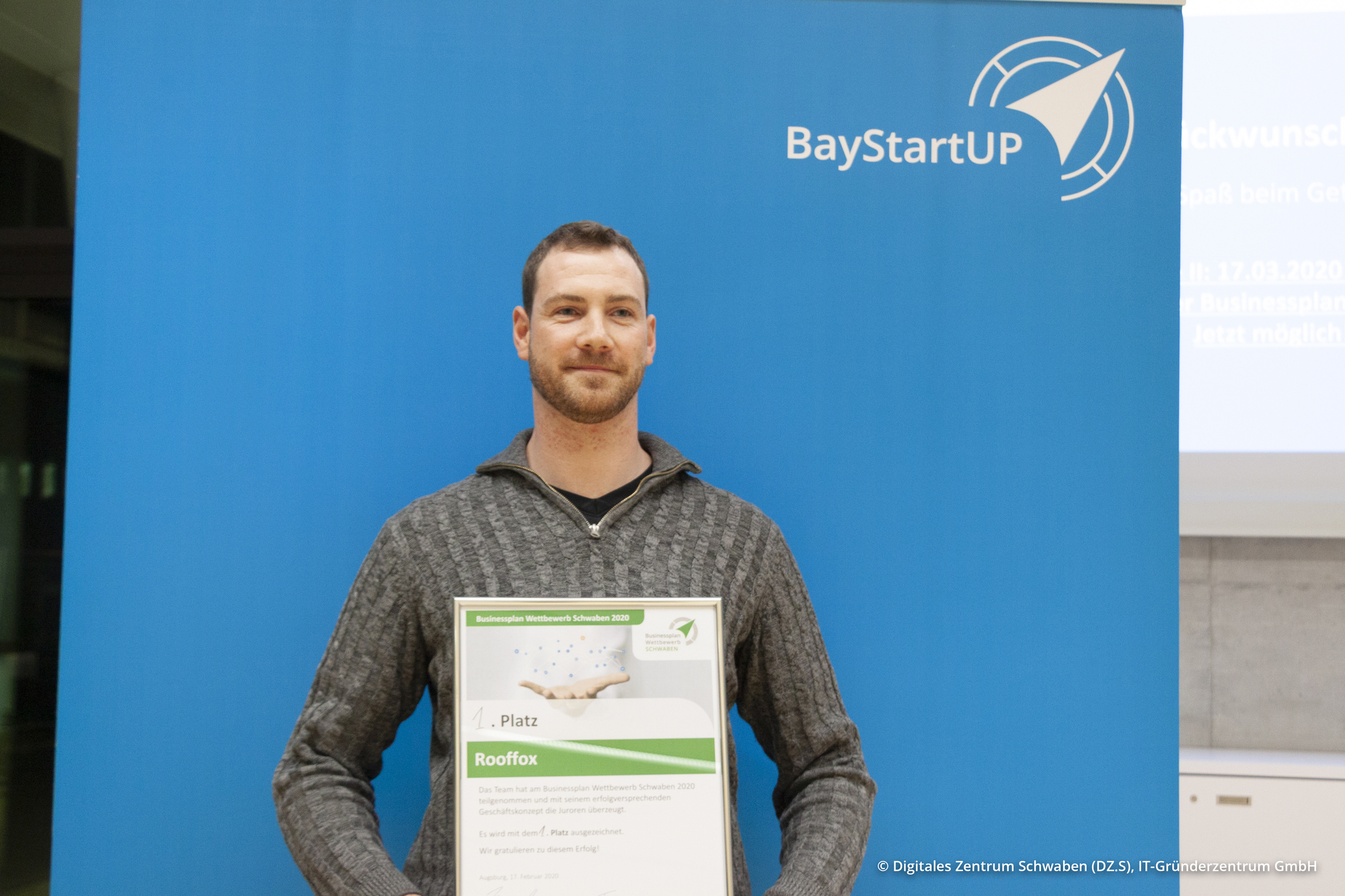 Gewinner des Businessplan Wettbewerb Schwaben ist das Startup Rooffox. Foto: Digitales Zentrum Schwaben (DZ.S) - IT-Gründerzentrum GmbH