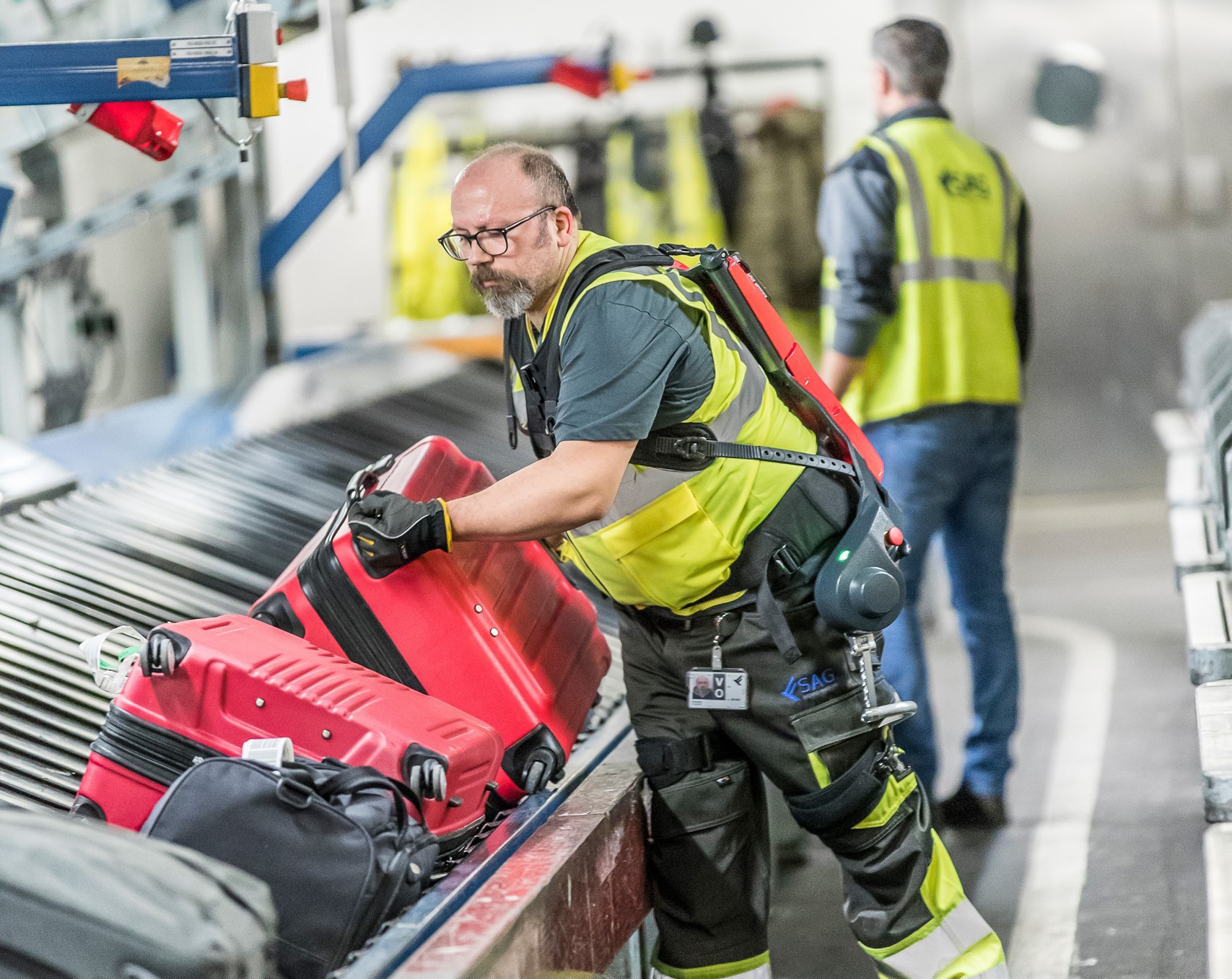 Die Exo-Skelette des Augsburger Unternehmens German Bionic kommen jetzt am Flughafen in Stuttgart zum Einsatz. Foto: Maks Richter / Airport Stuttgart
