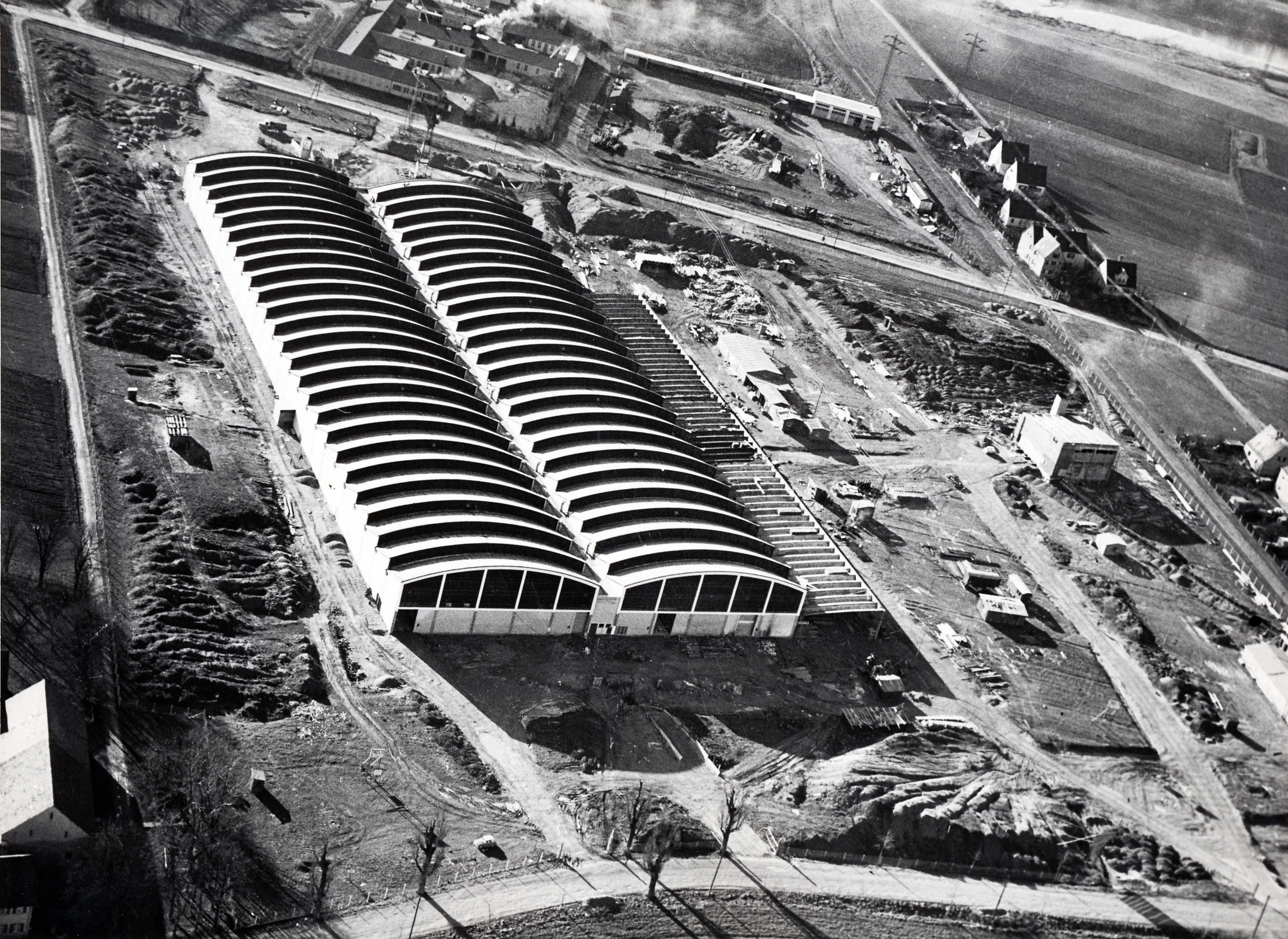 Luftaufnahme des KUKA Werksgeländes in Augsburg-Lechhausen (1958). Foto: KUKA