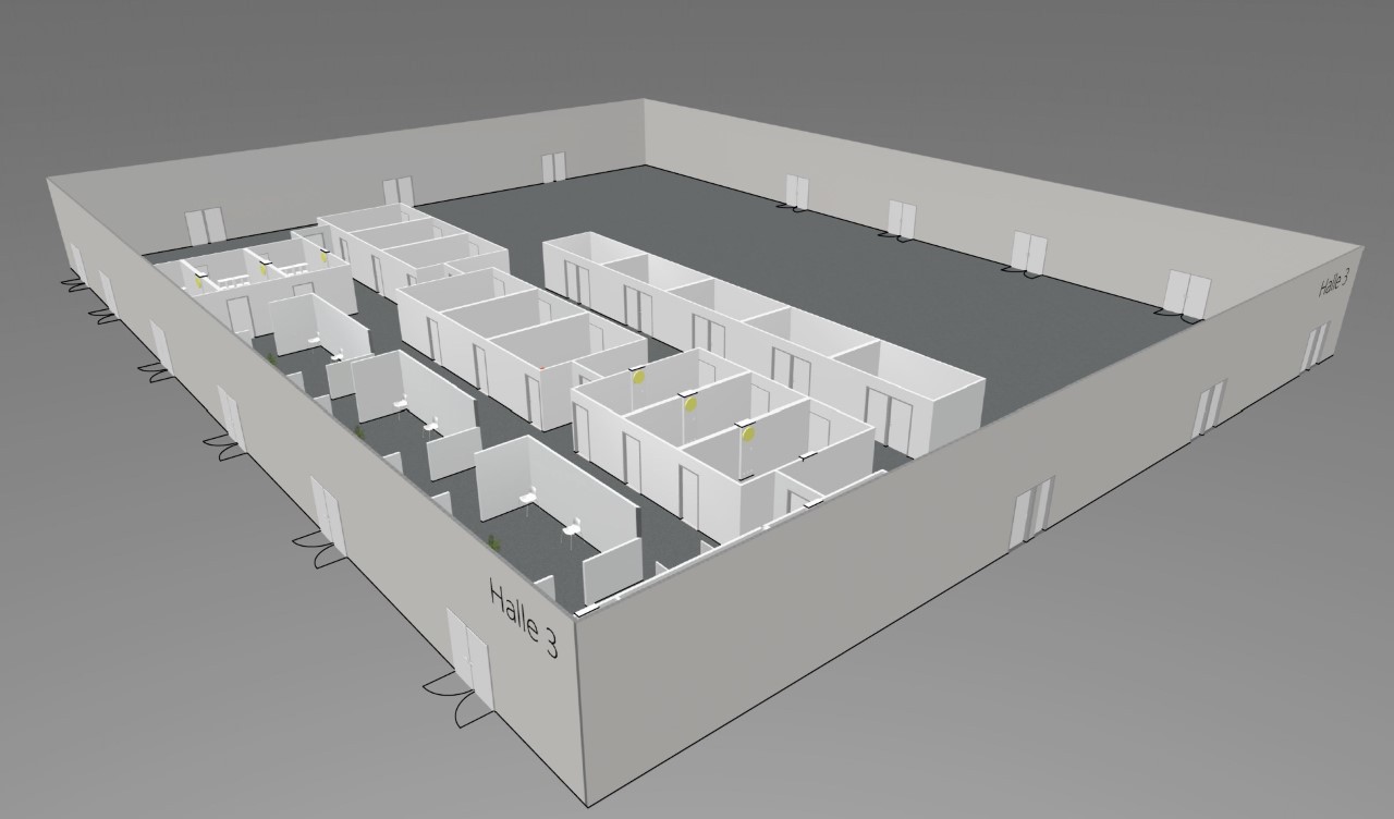 Visualisierung der Planung eines solchen Quarantäne-Raums. Foto: eest!