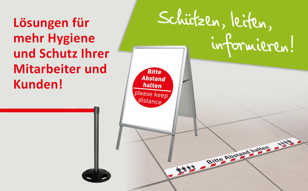 Informations-/Leitsysteme für Besucher und Kunden zählen auch zum Portfolio von deka messebau. Foto: deka messebau