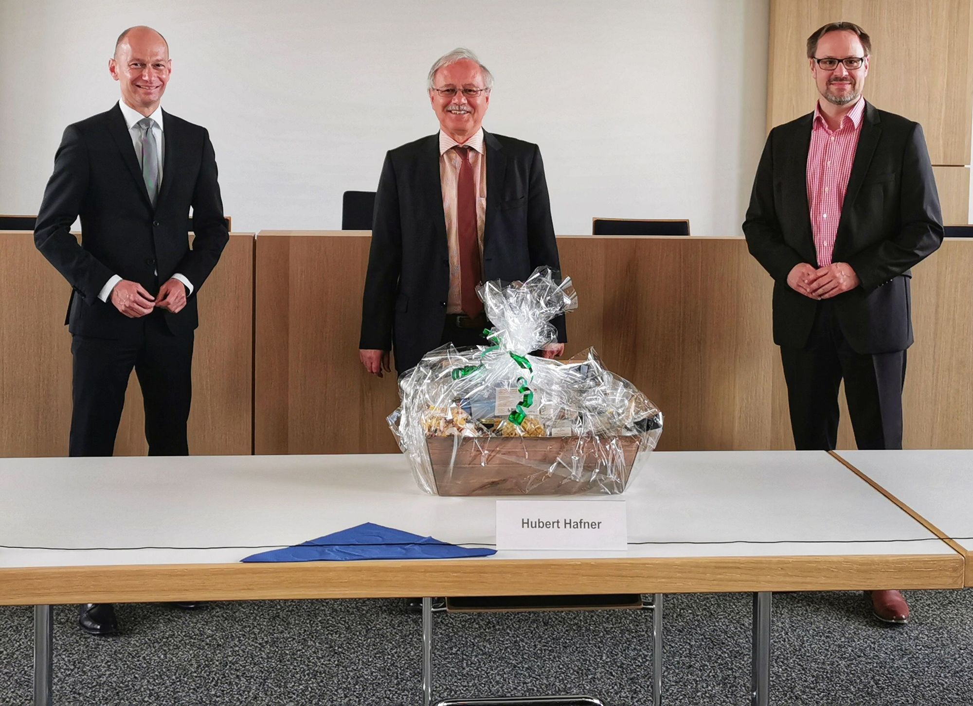 Die zwei Vöhringer Elmar Stegmann (links) und Thorsten Freudenberger (rechts) sind die neue Spitze des Bezirksverbandes Schwaben des Bayerischen Landkreistages. Foto: Daniela Hintereder / Landkreis Lindau