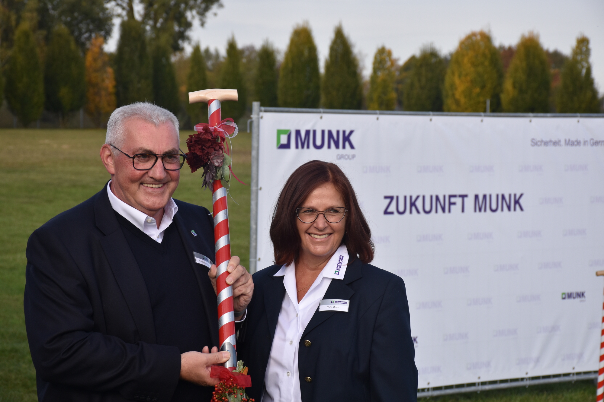 Firmengründer der Günzburger Steigtechnik, Ferdinand Munk, mit seiner Frau Ruth. Foto: Ulrich Pfaffenberger