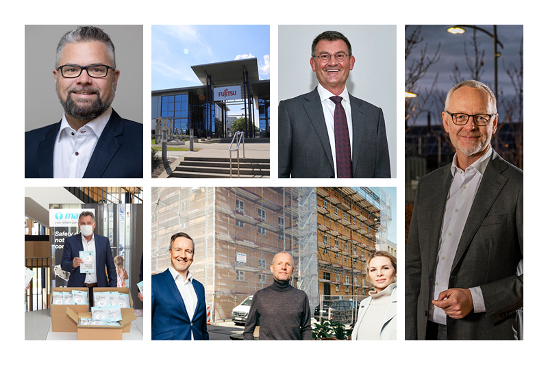 Der B4B WIRTSCHAFTSLEBEN SCHWABEN Jahresrückblick: April. Collage: B4B WIRTSCHAFTSLEBEN SCHWABEN
