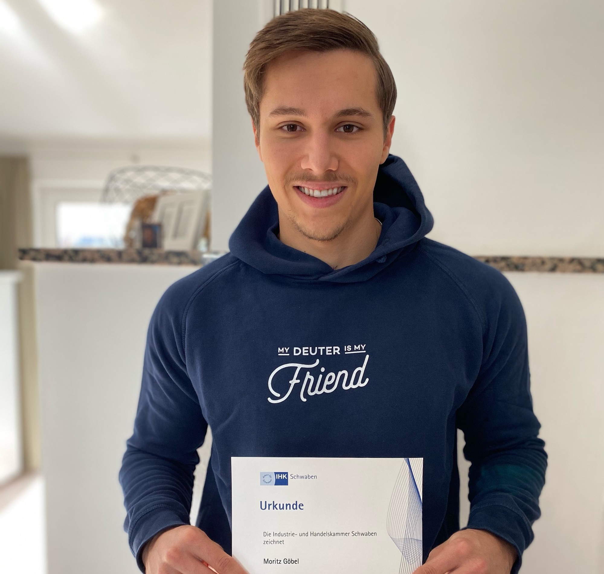 Der ehemalige Deuter-Auszubildende Moritz Göbel hat eine IHK-Auszeichnung erhalten. Foto: Deuter