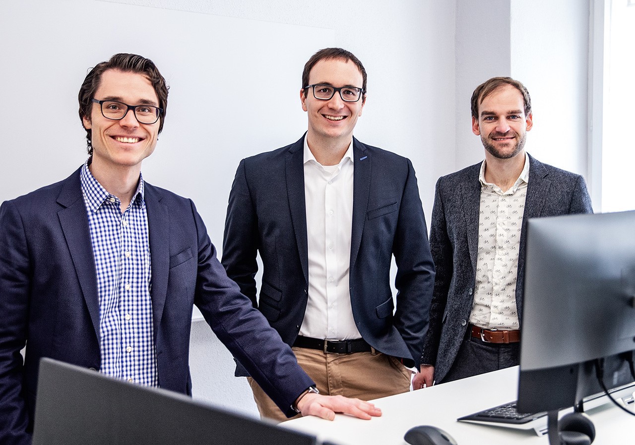 Das Gründerteam des Augsburger Start-ups Credium. Foto: Credium