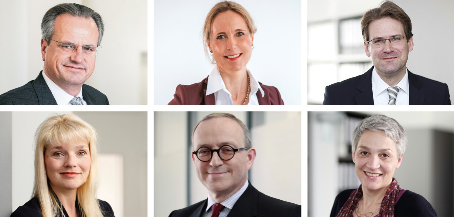 Rechtsanwälte und Steuerberater der Wirtschaftskanzlei SCHEIDLE &amp; PARTNER beraten Unternehmen unterschiedlichster Branchen mit Erfahrung und Gespür für wirtschaftliche Zusammenhänge im Steuer- und Gesellschaftsrecht sowie angrenzenden Rechtsgebieten. Bilder von links oben nach rechts unten: Jens Goldschmidt, Beate Dantele LL.M., Christian Fähndrich, Dipl.-Finanzwirtin Andrea Witte, Dr. Dirk Hermann Voß und Dipl.-Kauffrau Bettina Thomas.
