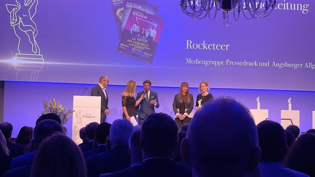 Daniel Kempf freut sich über die Auszeichnung des Projekts "Rocketeer". Foto: Mediengruppe Pressedruck