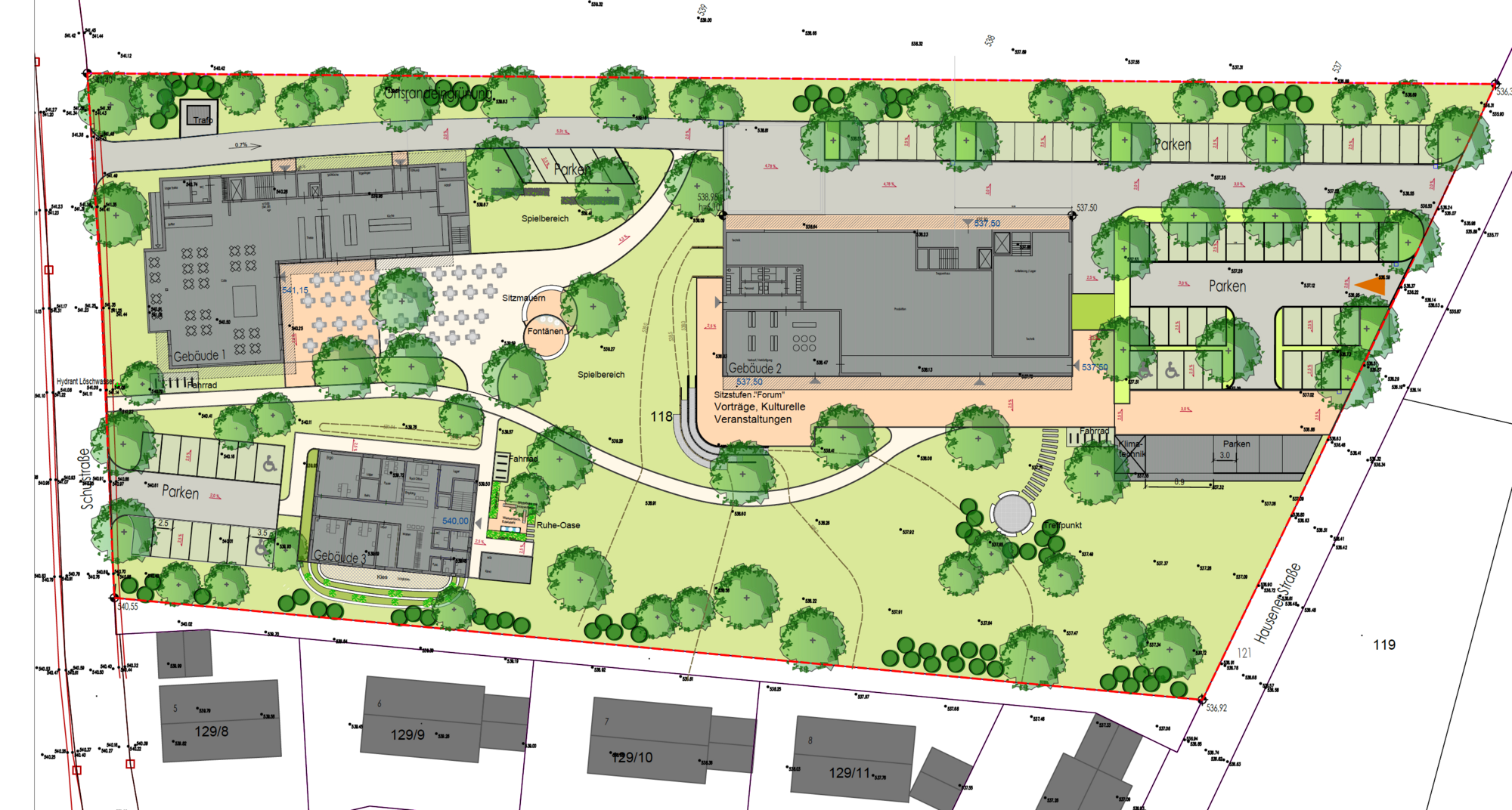 Der Plan der neuen Gebäude in Steindorf. Foto: Bergmair