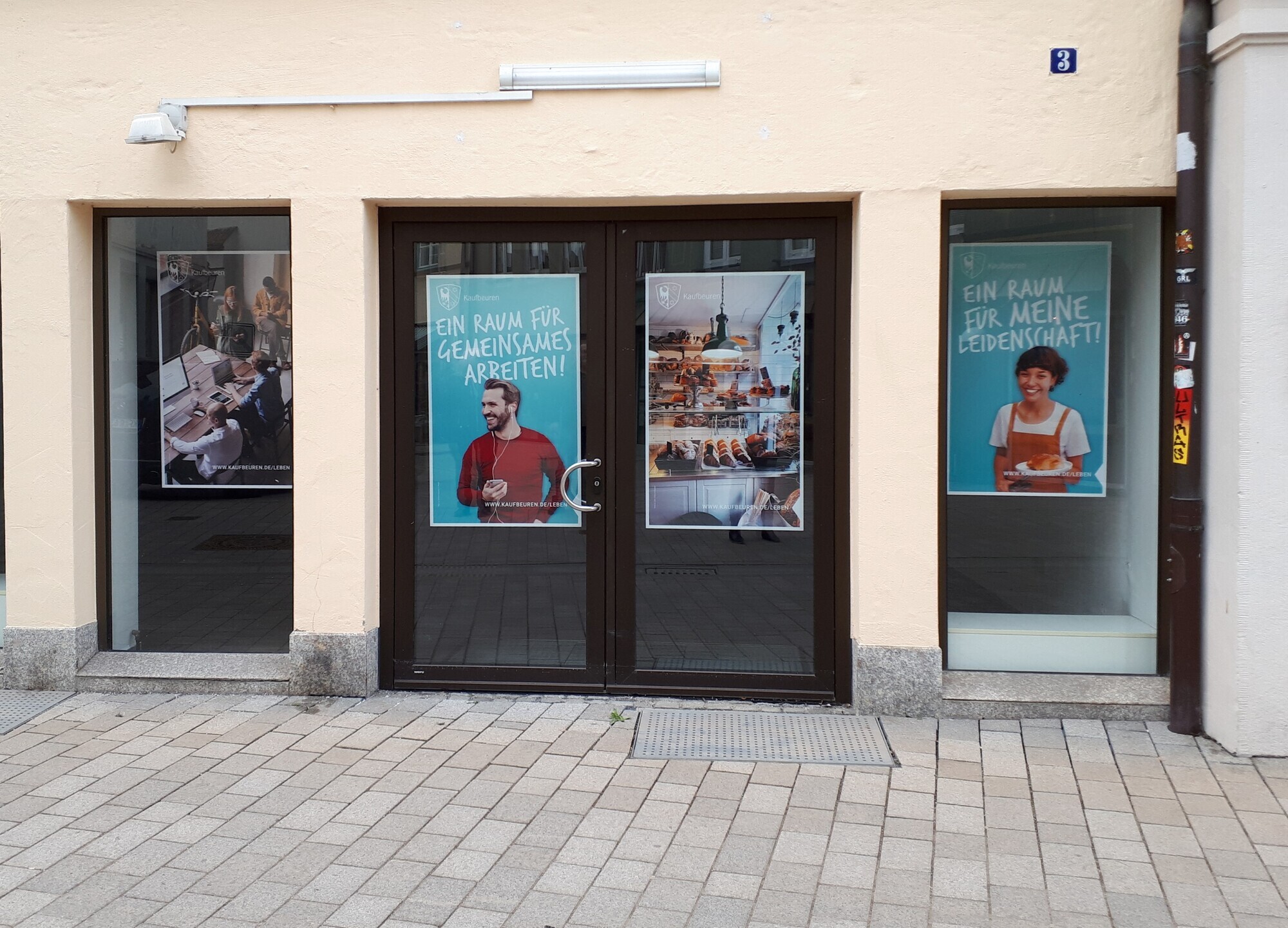 Die Schaufensterkampagne der Stadt Kaufbeuren. Bild: Stadt Kaufbeuren.