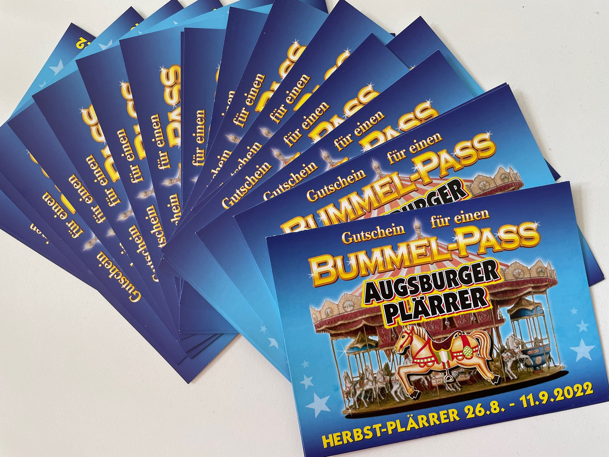 22 Gutscheine für den beliebten Bummelpass für den Augsburger Herbstplärrer 2022