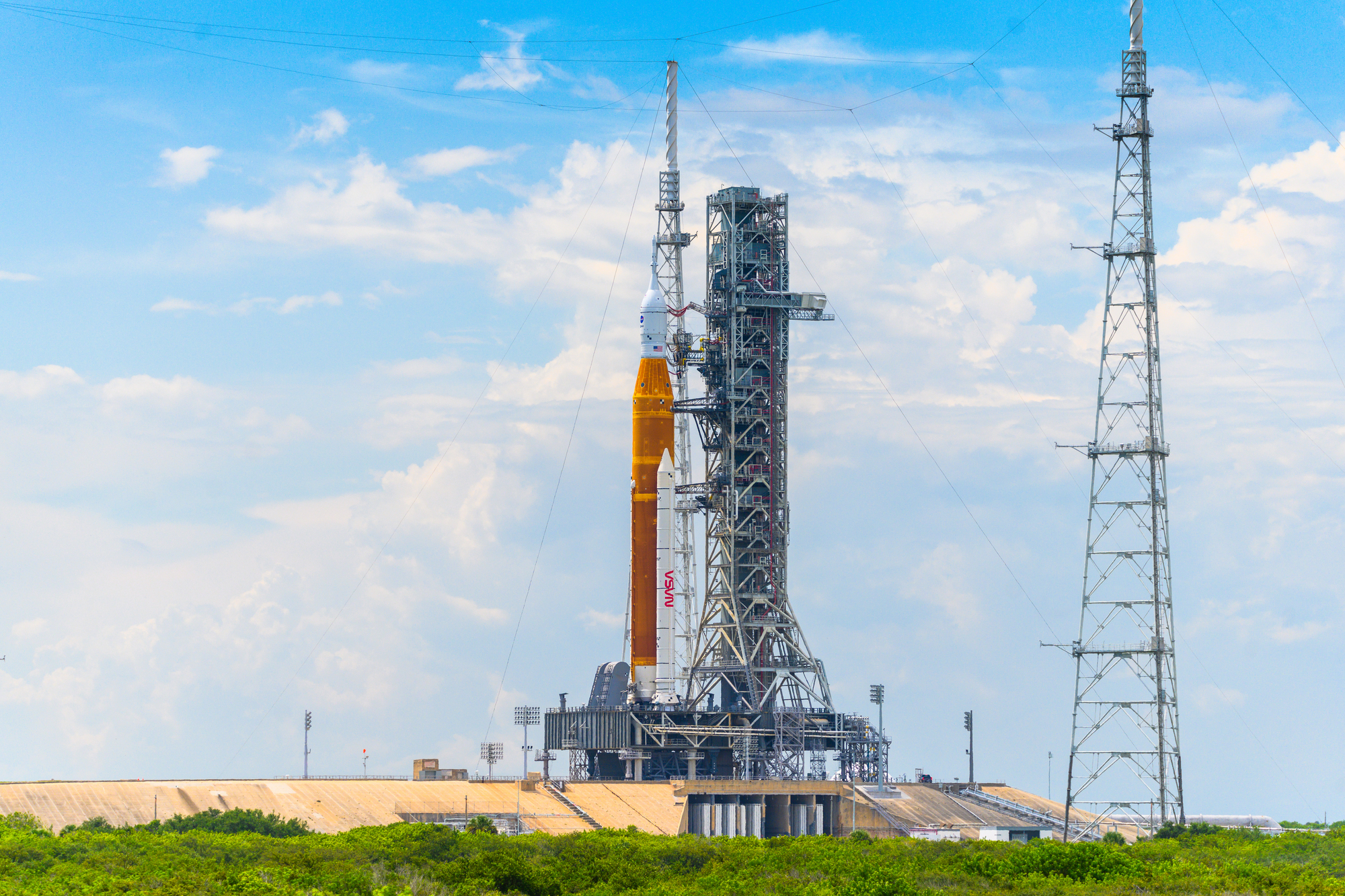 Artemis 1 soll mithilfe von MT Aerospace Bauteilen den Mond umkreisen. Foto: Nasa / Eric Bordelon