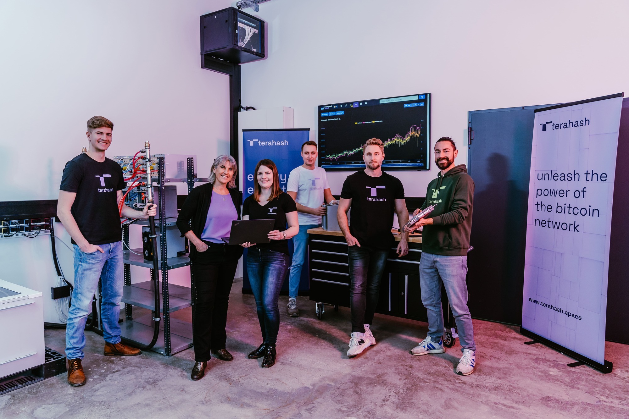 Das Team hinter dem Augsburger Start-up Terahash. Foto: Terahash