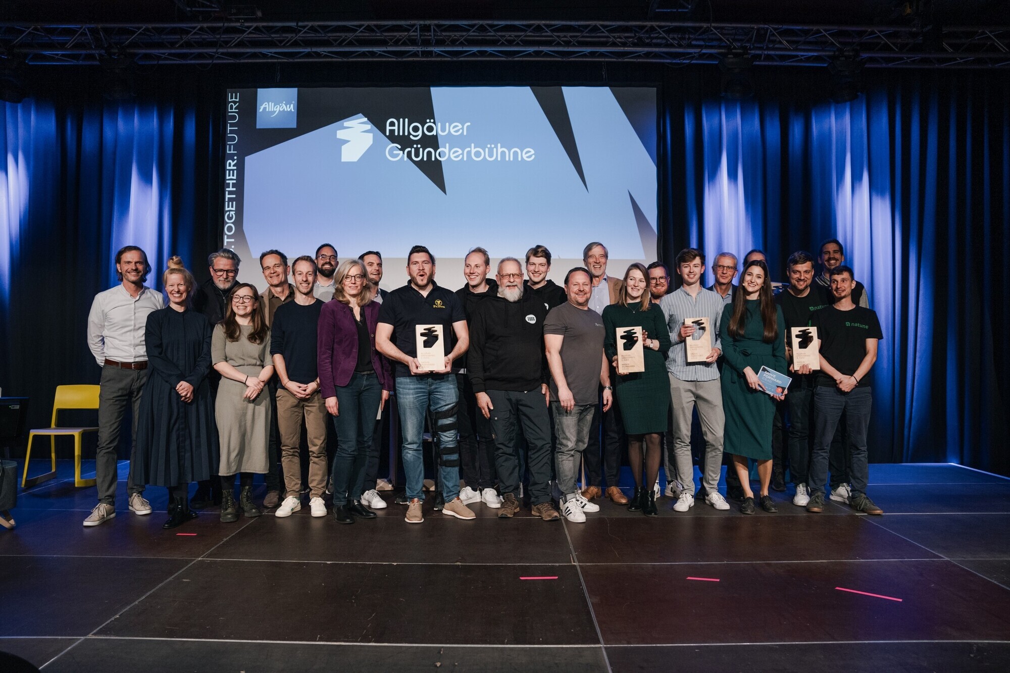 Die Teilnehmer der Allgäuer Gründerbühne 2023. Foto: Allgäu GmbH