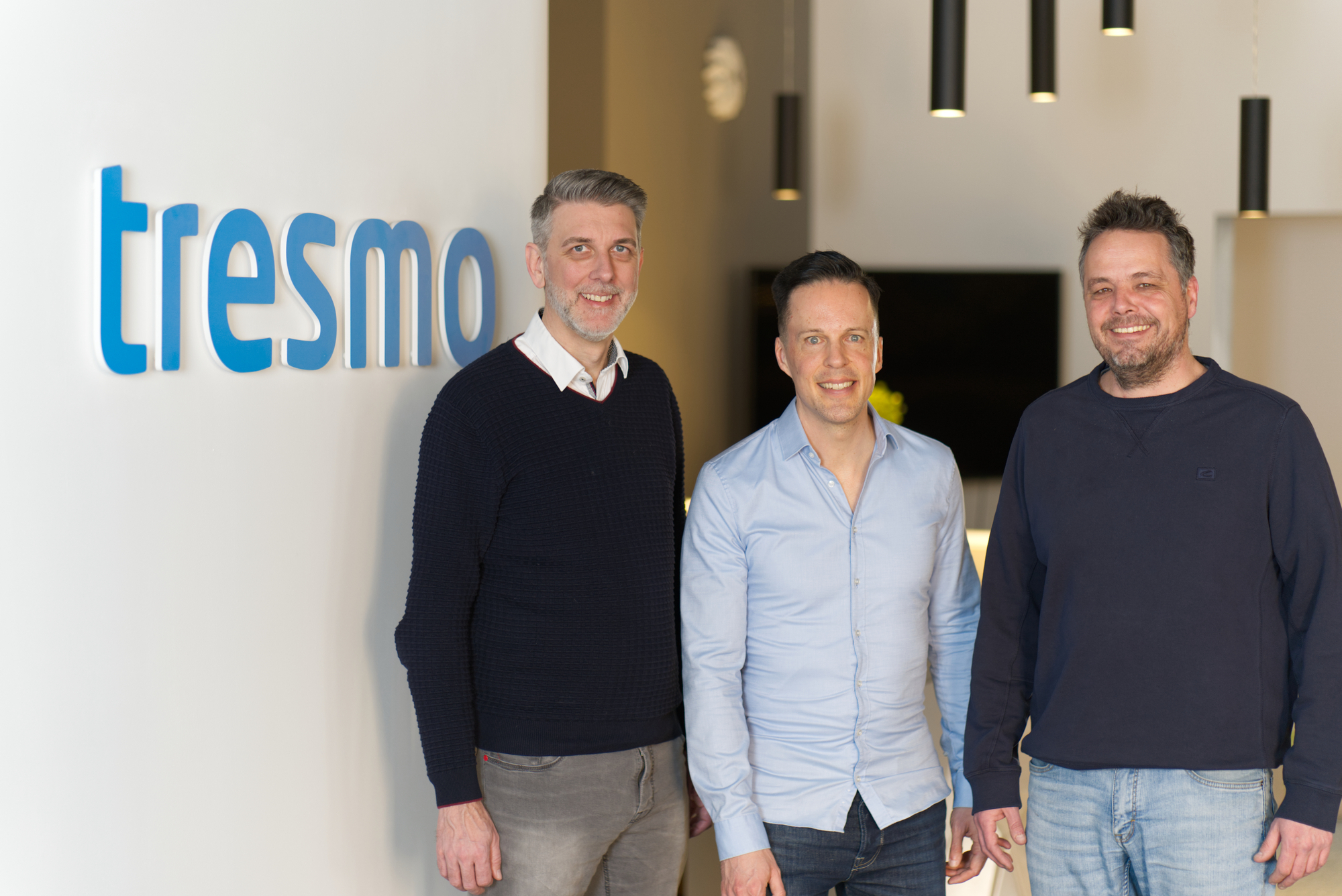 Von links: Bernd Behler (Co-Founder, Technology &amp; Innovation), Thilo Wolter (Co-Founder, Geschäftsführer) und Martin Obmann (Co-Founder, Marketing &amp; Sales). Foto: Tresmo
