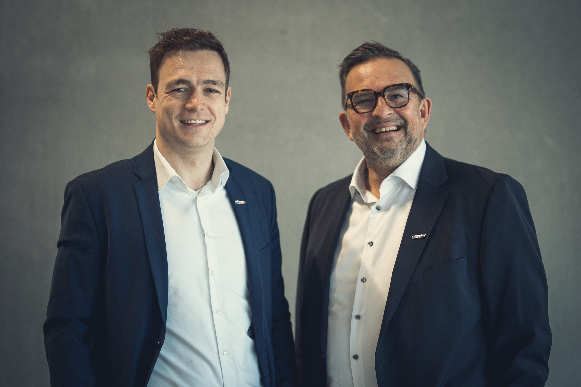 Donat Ruess (links) verstärkt Frank Bolz (rechts) in der Geschäftsführung von Allgaier in Neu-Ulm. Bild: allgaier GmbH