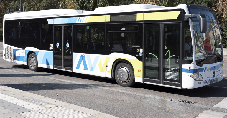 So sieht ein AVV-Bus aus. Foto: Augsburger Verkehrs- und Tarifverbund GmbH