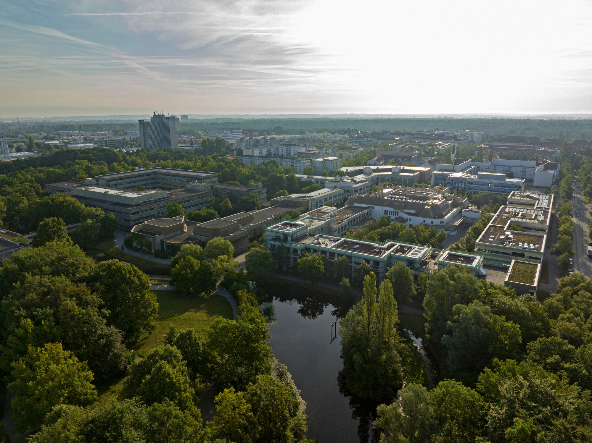 Die Universität Augsburg von oben. Foto: Universität Augsburg