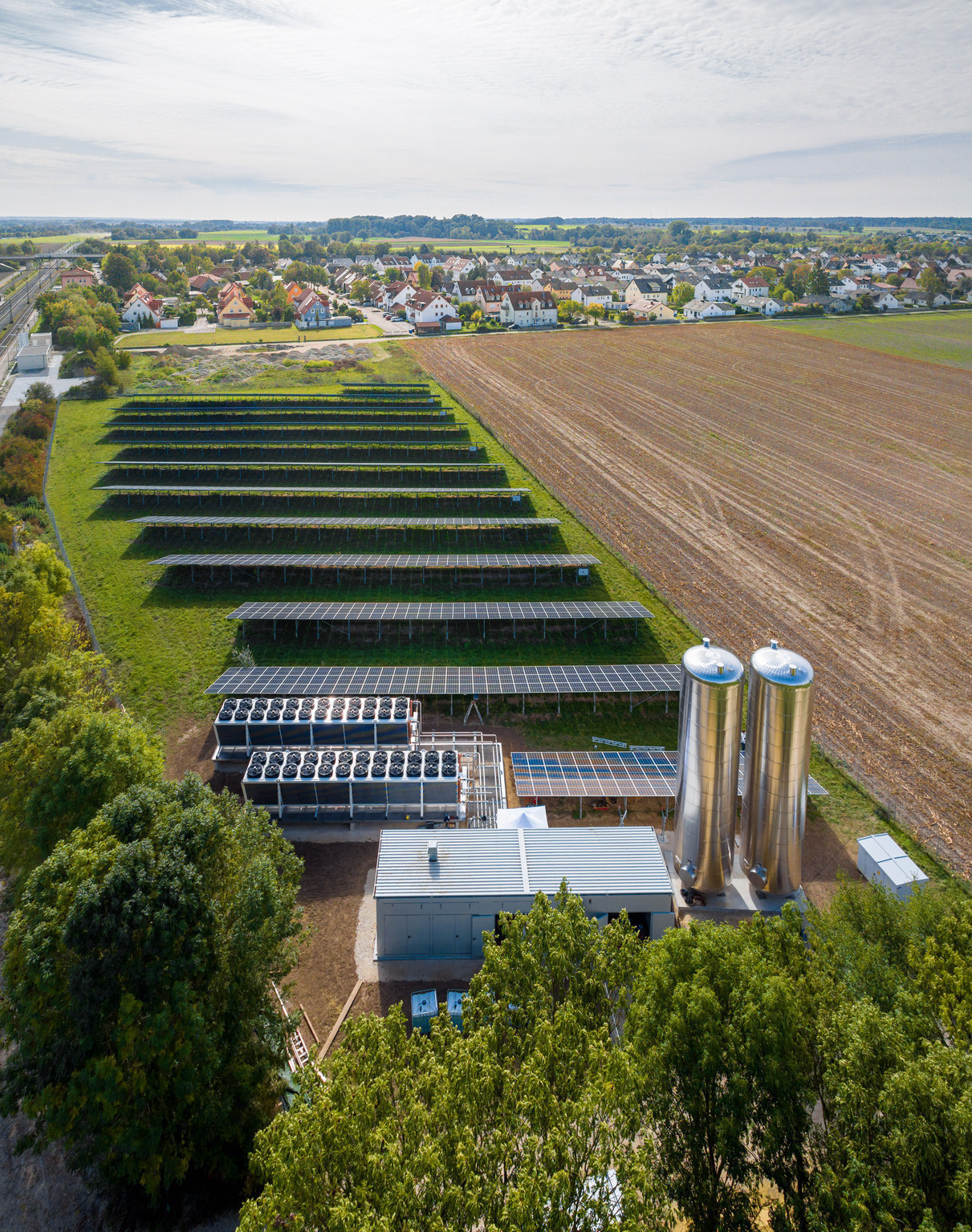 So sieht die Großwärmepumpe in Mertingen wird nun mit künstlicher Intelligenz gesteuert. Fotoquelle: GP Joule