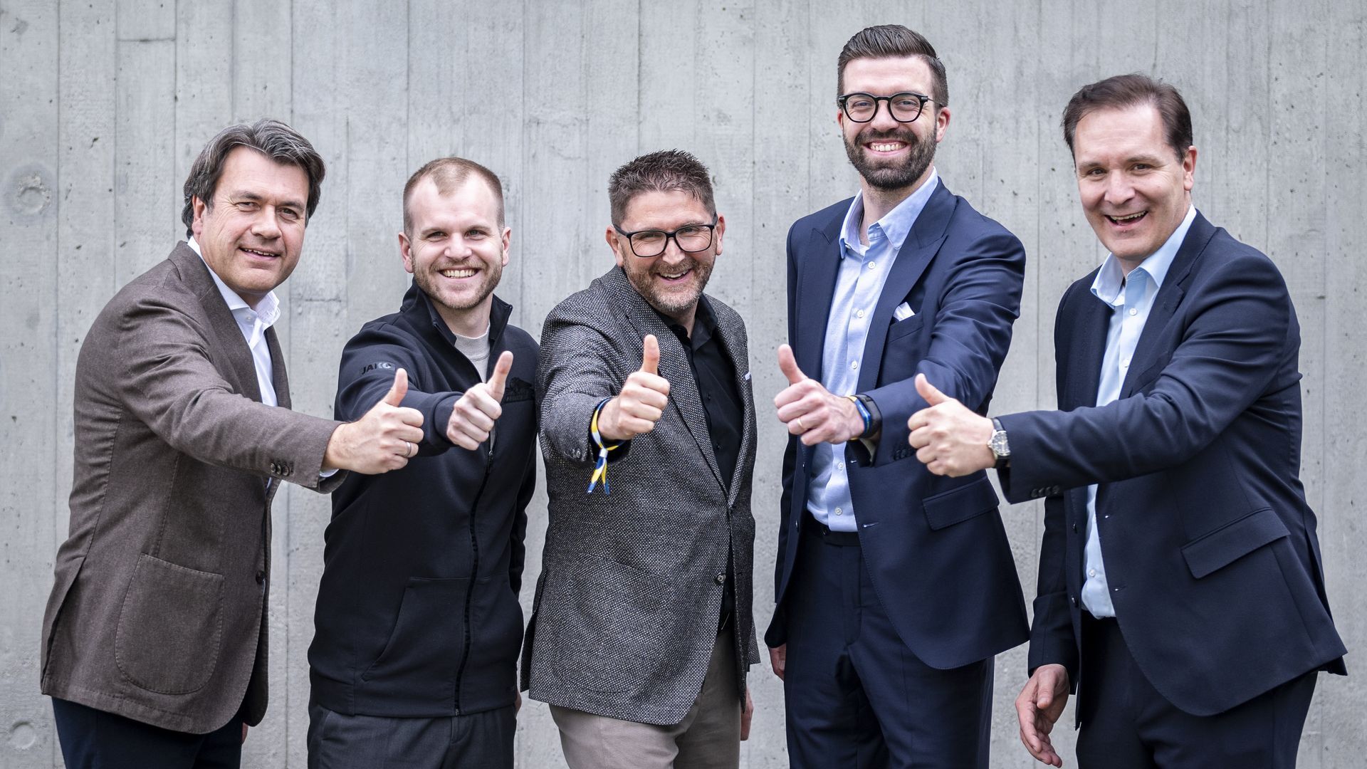 von links: Bernhard Hock, Christian Frisch, Andreas Schmutterer, Maximilian Horber, Holger Haas. Foto: Bernd Rottmann)