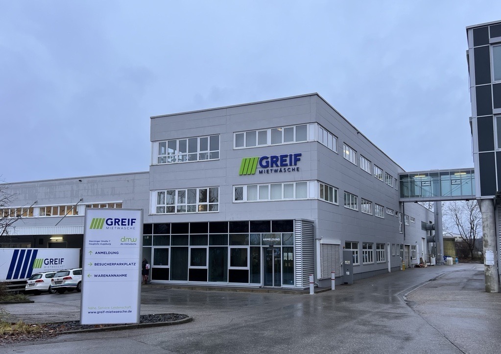 Die Zentrale von Greif Mietwäsche in Augsburg. Foto: Greif Mietwäsche
