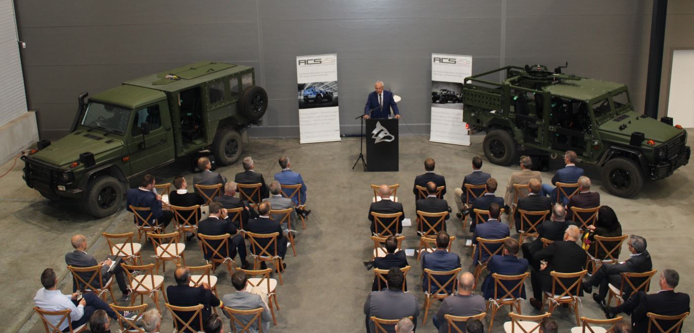 Die Einweihungsfeier der neuen Fertigungshalle von ACS Armoured Car Systems in Derching. Foto: ACS Armoured Car Systems GmbH