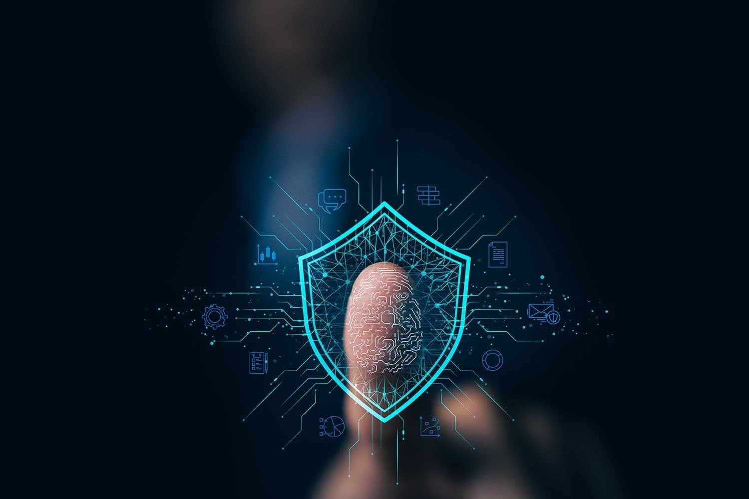 Symbolbild. M-net hilft Ihnen und Ihrem Unternehmen dabei, sich aktiv und effizient vor Cyberbedrohungen zu schützen. Foto: iStock/PUGUN SJ