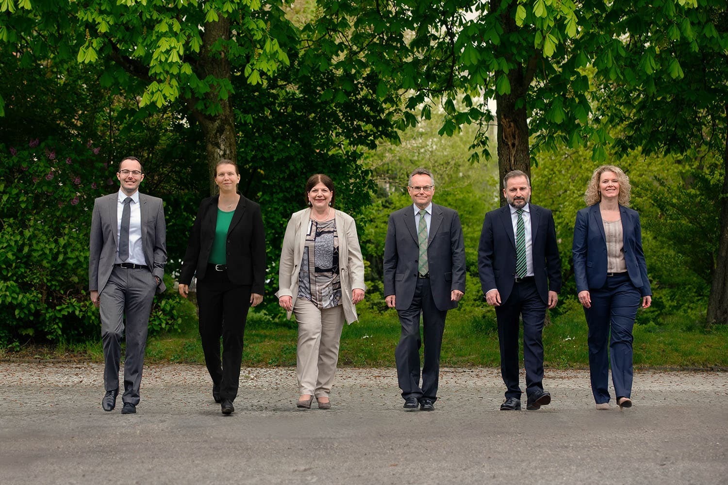 Die Geschäftsführung der Gesa Hygiene-Gruppe (v. l. n. r.): Jörg Schönfelder, Anja ­Stadie, Jutta Schedler, Manfred ­Schönfelder, Zdenko Engl, Anja Rothmund. Foto: Gesa