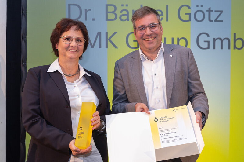 Dr. Bärbel Götz und Wolfgang Hübschle. Foto: Peter Fastl/Stadt Augsburg