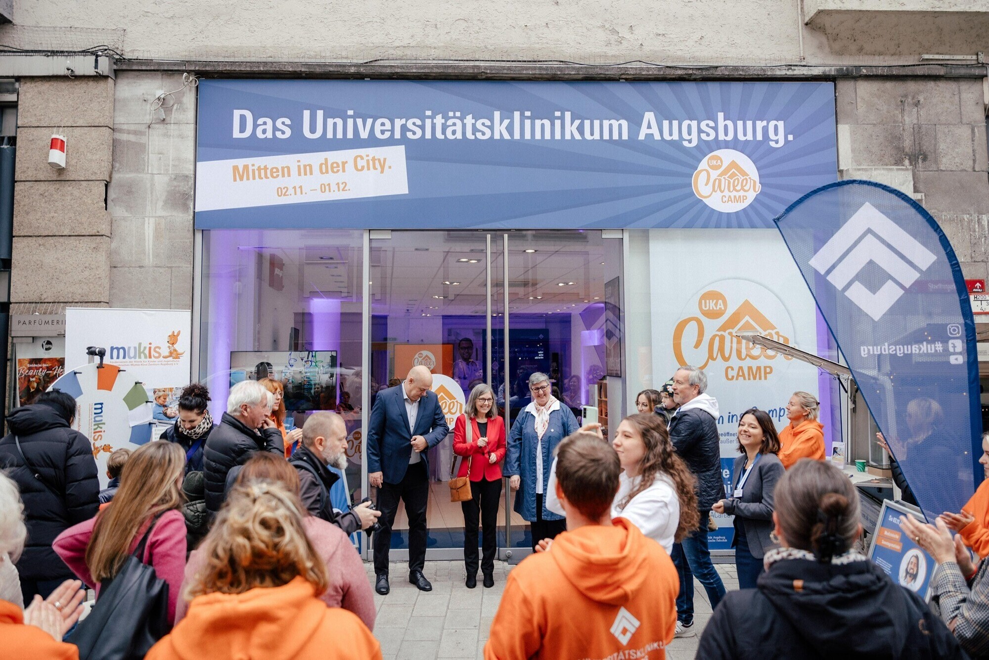 Zum ersten Mal findet das UKA Career Camp im Pop-up-Store in der Annastraße. Foto: Universitätsklinikum Augsburg