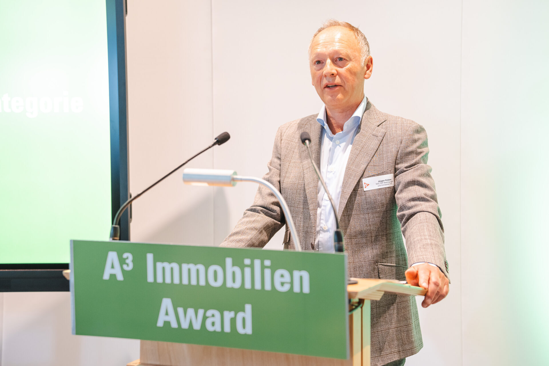 Jürgen Kolper, Laudator und Jurymitglied beim A³ Immobilien Award 2022/23