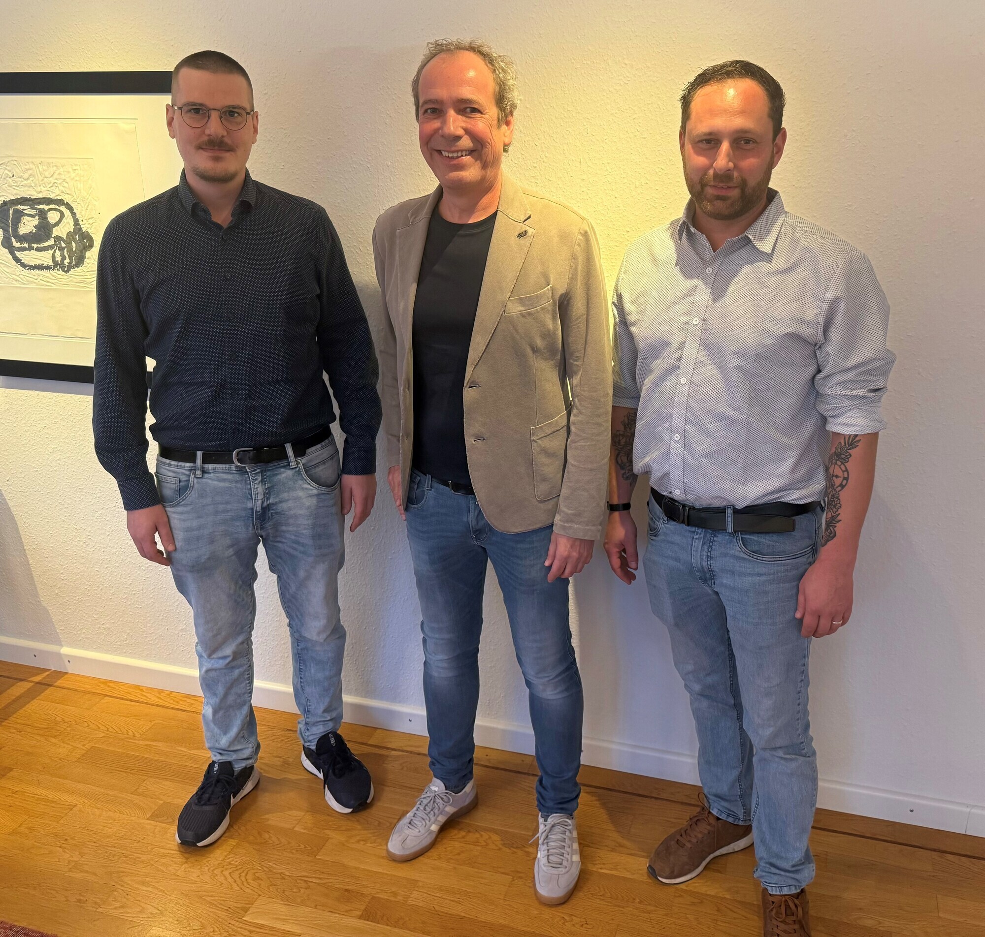 Geschäftsführer Robert Kettner mit den neuen Prokuristen von Kettner & Baur Tobias Walter und Thomas Dietmayer