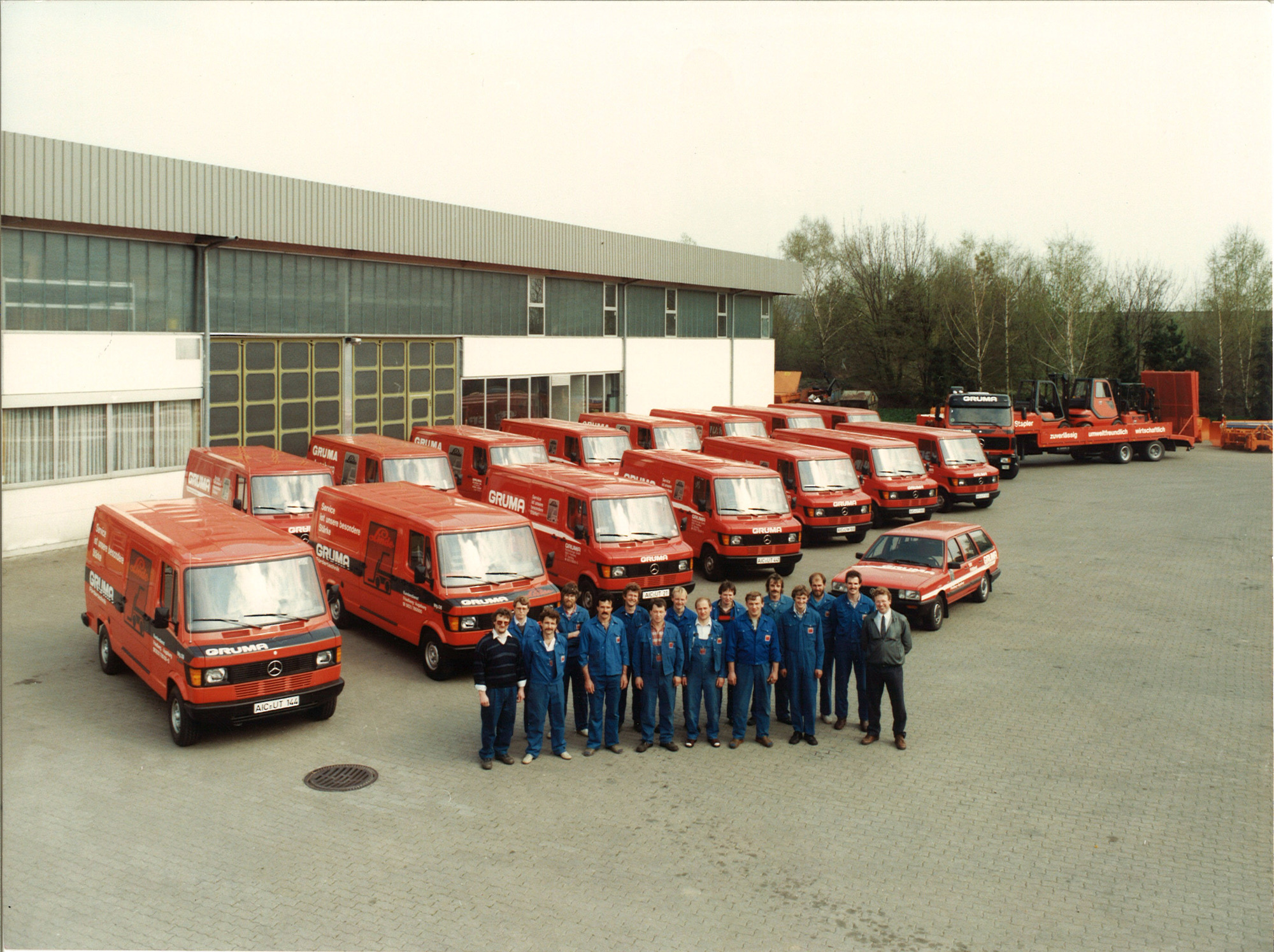 Die Mitarbeitenden der Firmengruppe Gruma sind seit 1975 im Einsatz: Heute arbeiten rund 200 Servicetechniker im Außendienst.