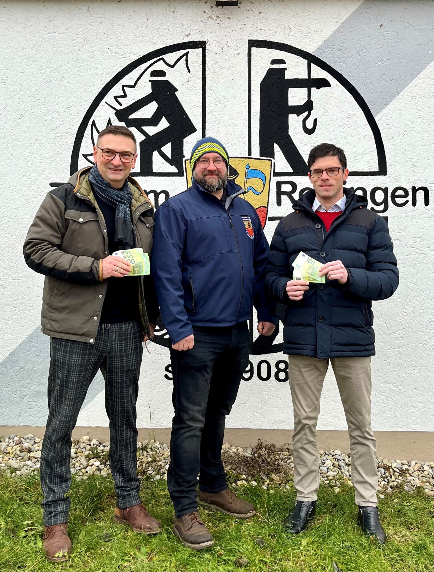 Personalratsvorsitzender Alexander Wolfinger, Kommandant Timo Bablok und stellv. Personalratsvorsitzender Xaver Josef Fensterer