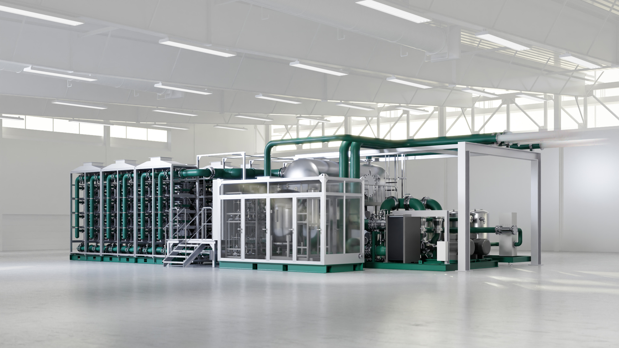 Quest One hat den Bau einer Demonstrationsanlage seines PEM-Elektrolyseurs Modular Hydrogen Platform (MHP) auf dem Augsburger Werksgelände von MAN Energy Solutions gestartet. Foto: Quest One